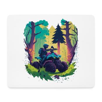 Quad Motorsport Offroad Biker Abenteuer Bike - Mousepad (Querformat) - Weiß - Vorne