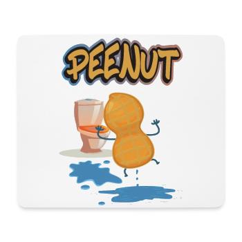 Peenut, funny peeing peanut - Mouse Pad (horizontal) - white - Front