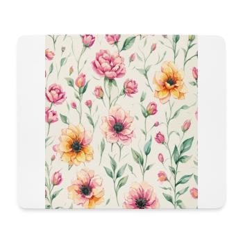 Flower Pattern Flower Meadow Summer Meadow Plants - Mouse Pad (horizontal) - white - Front