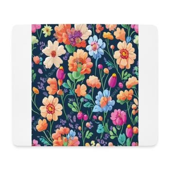 Flower Pattern Flower Meadow Summer Meadow Plants - Mouse Pad (horizontal) - white - Front