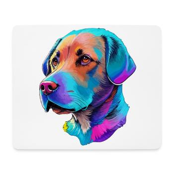 Colorful Labrador Dog Illustration Dog Love - Mouse Pad (horizontal) - white - Front