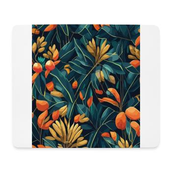 Dschungel Muster Tropical Muster Regenwald Blumen - Mousepad (Querformat) - Weiß - Vorne
