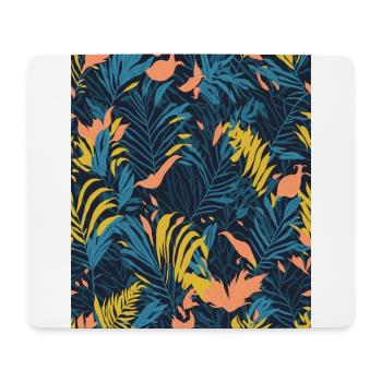 Dschungel Muster Tropical Muster Regenwald Blumen - Mousepad (Querformat) - Weiß - Vorne