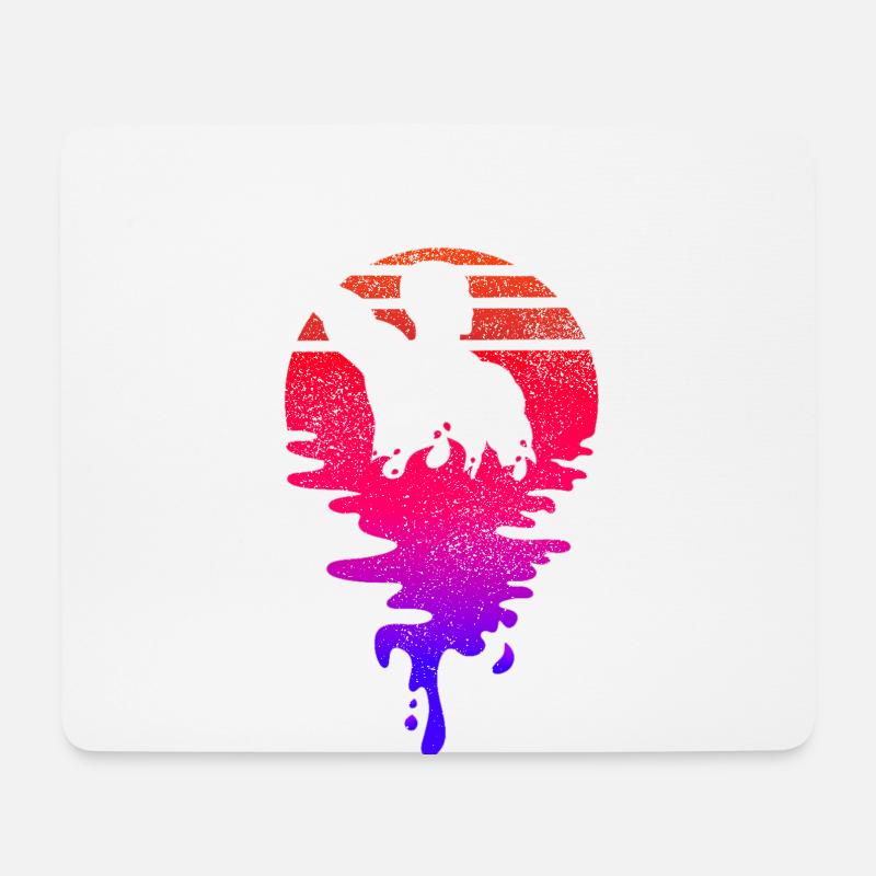 Wasserball Spieler Sunset - Mousepad (Querformat) - Weiß