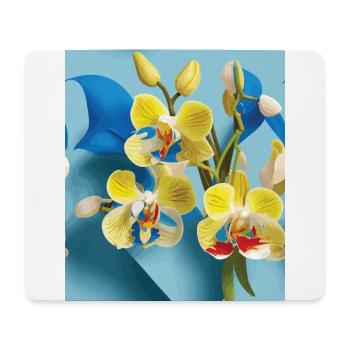 Orchideen Muster Tropical Muster Dschungel Muster - Mousepad (Querformat) - Weiß - Vorne