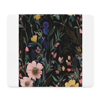 Blumen Muster Blumenwiese Sommer Wiese Blume - Mousepad (Querformat) - Weiß - Vorne
