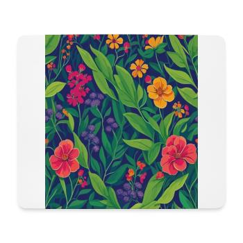 Flower Pattern Flower Meadow Summer Meadow Flower - Mouse Pad (horizontal) - white - Front