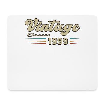 1999 Geburtstag Vintage Classic - Mousepad (Querformat) - Weiß - Vorne