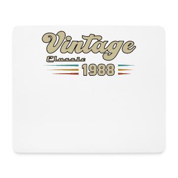 1988 Geburtstag Vintage Classic - Mousepad (Querformat) - Weiß - Vorne