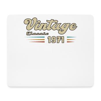 1971 Geburtstag Vintage Classic - Mousepad (Querformat) - Weiß - Vorne