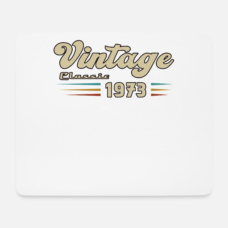 1973 Birthday Vintage Classic - Mouse Pad (horizontal) - white