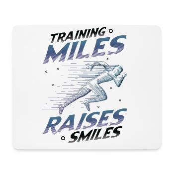 Kilométrage d’entraînement, Rides Miles, Marathon - Tapis de souris (format paysage) - blanc - Devant
