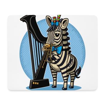 Geparden-Trompeter - Mousepad (Querformat) - Weiß - Vorne
