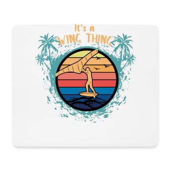It s a Wing Thing Hydrofoil Wingfoil Wingfoiling - Mousepad (Querformat) - Weiß - Vorne