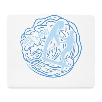 Ride The Wind Hydrofoil Wingfoil Wingfoiling - Mousepad (Querformat) - Weiß - Vorne