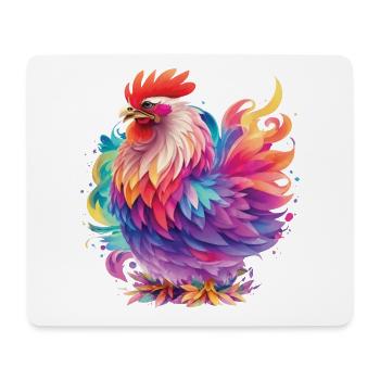 Colorful Chicken Chicken Lover Chickens Design - Mouse Pad (horizontal) - white - Front