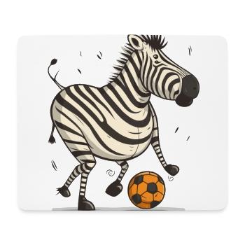 Zebra Soccer Star - Tapis de souris (format paysage) - blanc - Devant