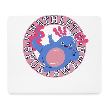 Unathletich Axolotl Sports Wear - Mousepad (Querformat) - Weiß - Vorne