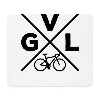 GVL Gravel Bike Fahrrad Radfahrer Radfahrerin - Mousepad (Querformat) - Weiß - Vorne