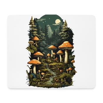 Magische Pilznacht ein Retro Pilzsammler Design - Mousepad (Querformat) - Weiß - Vorne