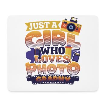 Just a girl who loves photography - Mouse Pad (horizontal) - white - Front