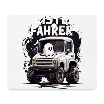 Geister Fahrer ein lustiger Halloween Spruch - Mousepad (Querformat) - Weiß - Vorne
