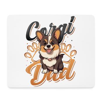 Corgi Daddy, Cute Corgi Daddy - Mouse Pad (horizontal) - white - Front