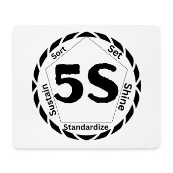 5 Stages of Good Housekeeping - 5S of Decluttering - Mouse Pad (horizontal) - white - Front
