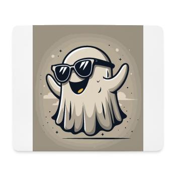 Geist mit Sonnenbrille - Mousepad (Querformat) - Weiß - Vorne