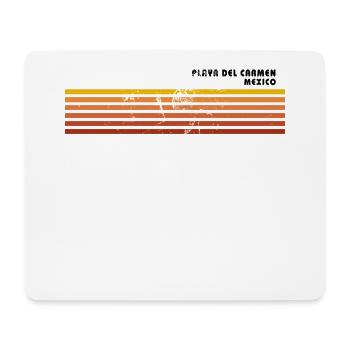 Retro Playa Del Carmen Mexique Vintage Vacances - Tapis de souris (format paysage) - blanc - Devant