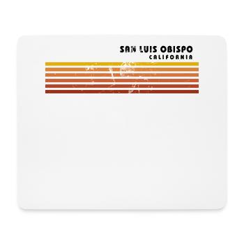Retro San Luis Obispo California Vintage Vacances - Tapis de souris (format paysage) - blanc - Devant