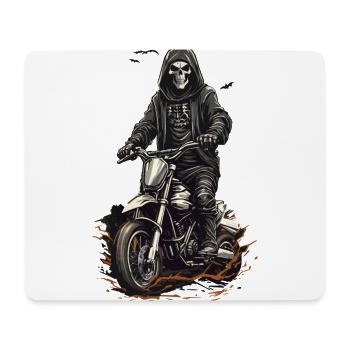 Conception de la Faucheuse de motocross d’Halloween - Tapis de souris (format paysage) - blanc - Devant