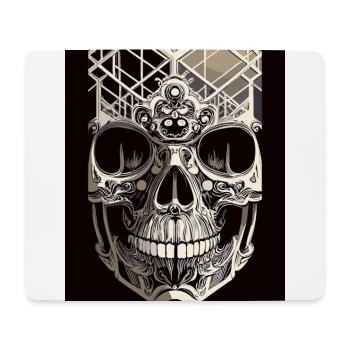 Kunstvoller Schädel - Mousepad (Querformat) - Weiß - Vorne