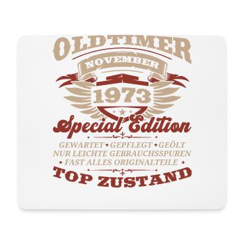 50. Geburtstag Oldtimer November Jahrgang 1973 - Mousepad (Querformat) - Weiß - Vorne