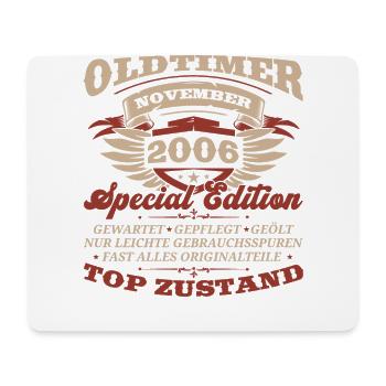 17. Geburtstag Oldtimer November Jahrgang 2006 - Mousepad (Querformat) - Weiß - Vorne