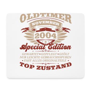 19. Geburtstag Oldtimer November Jahrgang 2004 - Mousepad (Querformat) - Weiß - Vorne