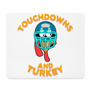 Touchdowns et football de Thanksgiving en Turquie - Tapis de souris (format paysage) - blanc - Devant