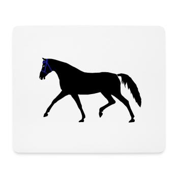 Horse, Black, Stallion, Rider, Rider, Horses, Child - Mouse Pad (horizontal) - white - Front