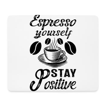 Coffee lover Caffeine and positivity Coffee-themed - Mousepad (Querformat) - Weiß - Vorne