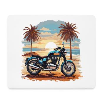 Motorcycle Beach Vintage Trip Biker Design - Mouse Pad (horizontal) - white - Front
