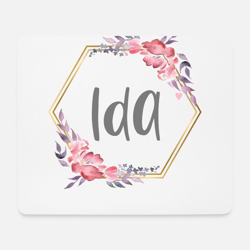 Ida Mädchen Name Baby Geschenk - Mousepad (Querformat) - Weiß