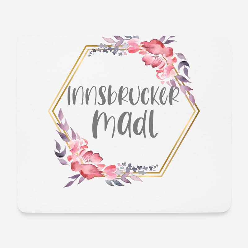 Österreich Innsbruck Mädchen Heimat Geschenk - Mousepad (Querformat) - Weiß