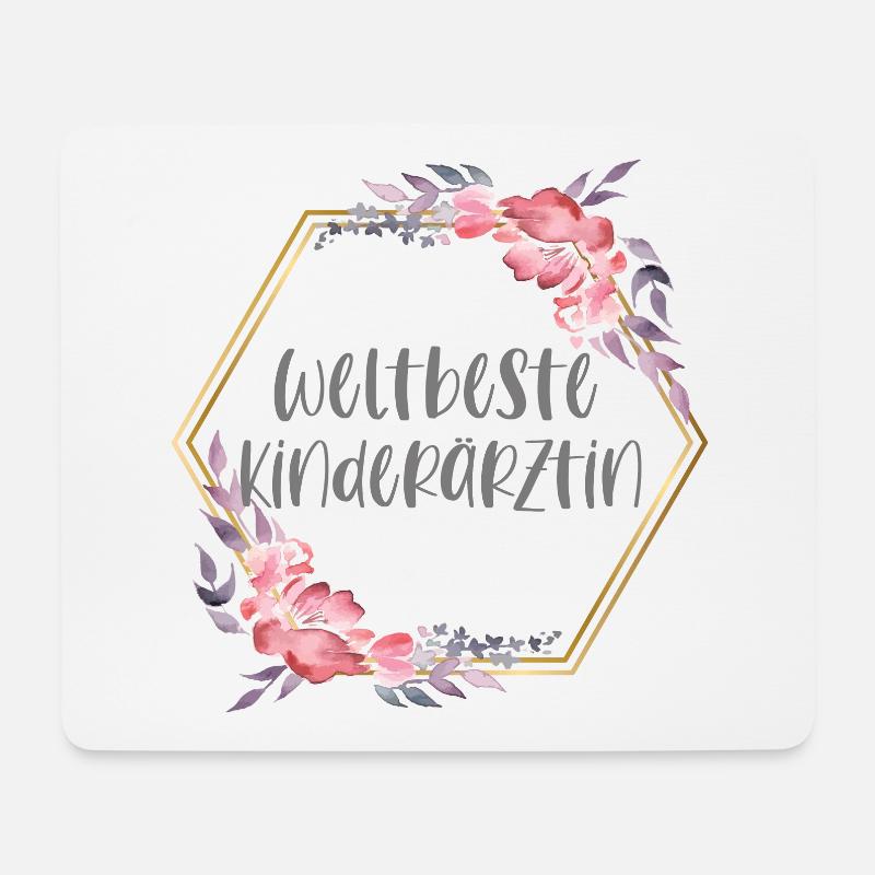 Kinderärztin Ärztin Doktorin Beruf Geschenk - Mousepad (Querformat) - Weiß
