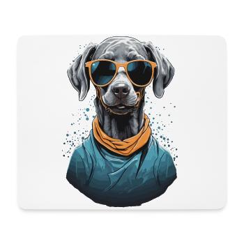 Esthétique Braque de Weimar Chien Streetwear - Tapis de souris (format paysage) - blanc - Devant