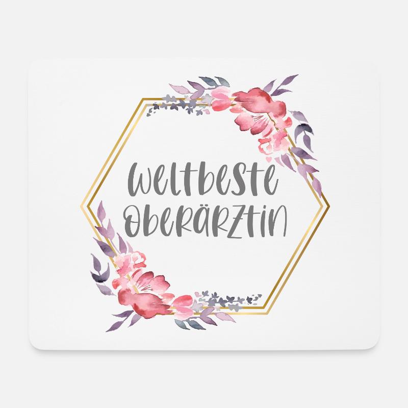 Oberärztin Ärztin Doktorin Beruf Geschenk - Mousepad (Querformat) - Weiß