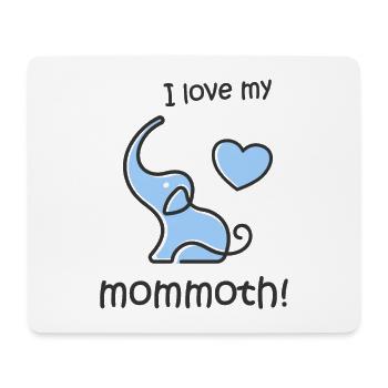 Mammut Elefant Eiszeit Fans und werdende Mütter - Mousepad (Querformat) - Weiß - Vorne