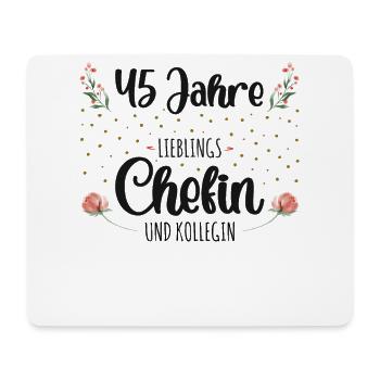 45 Jahre Jubiläum Chefin - Mousepad (Querformat) - Weiß - Vorne