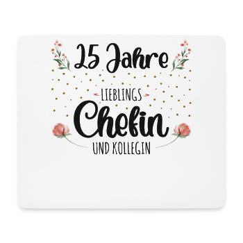 25 Jahre Jubiläum Chefin - Mousepad (Querformat) - Weiß - Vorne