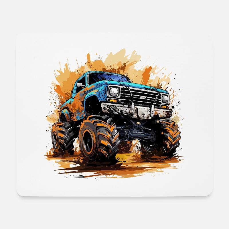 Monstertruck - Der Titan der Straße - Mousepad (Querformat) - Weiß