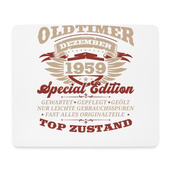 64. Geburtstag Oldtimer Dezember Jahrgang 1959 - Mousepad (Querformat) - Weiß - Vorne